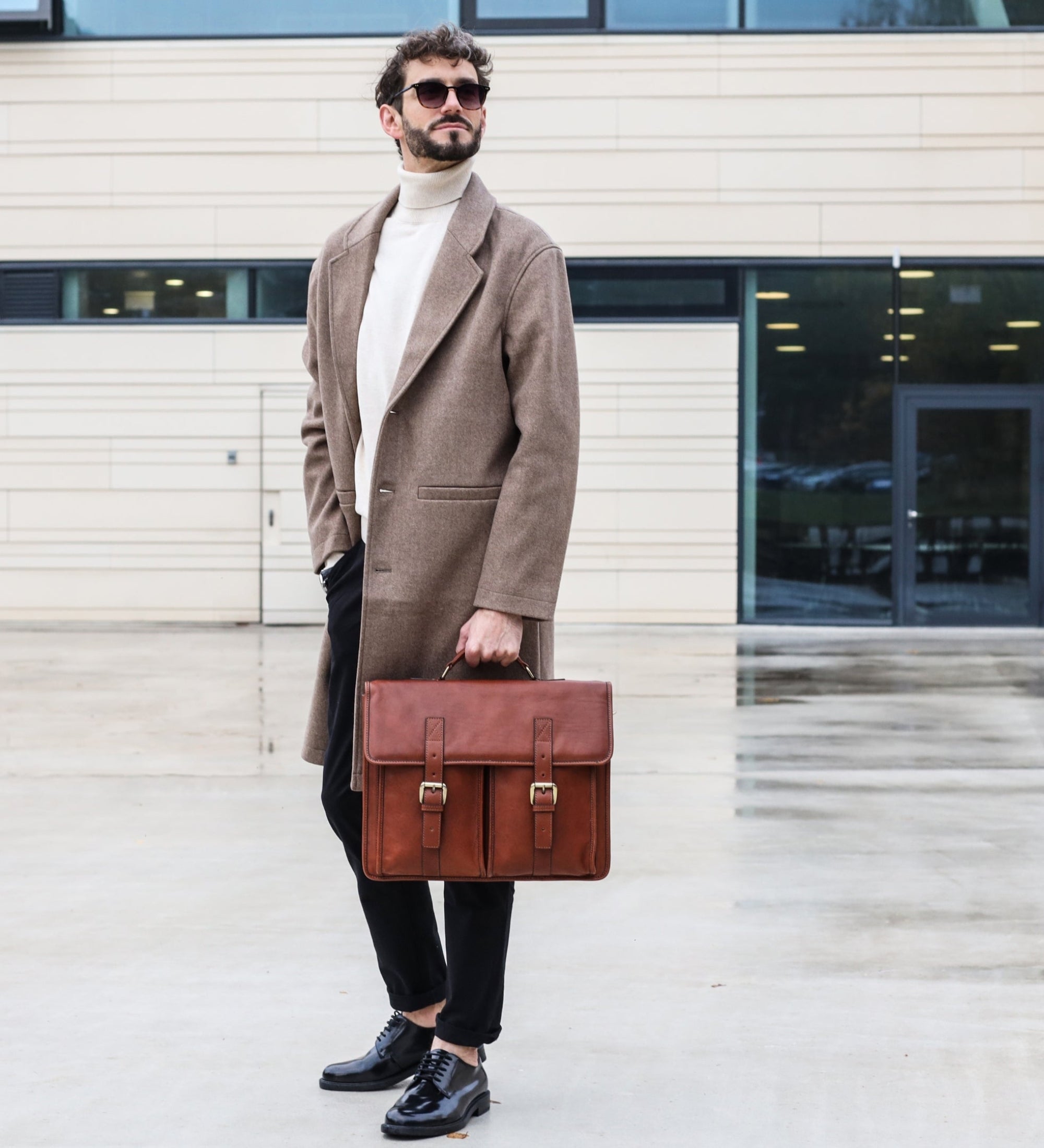 Teczka skórzana, torba typu satchel - The Time Machine