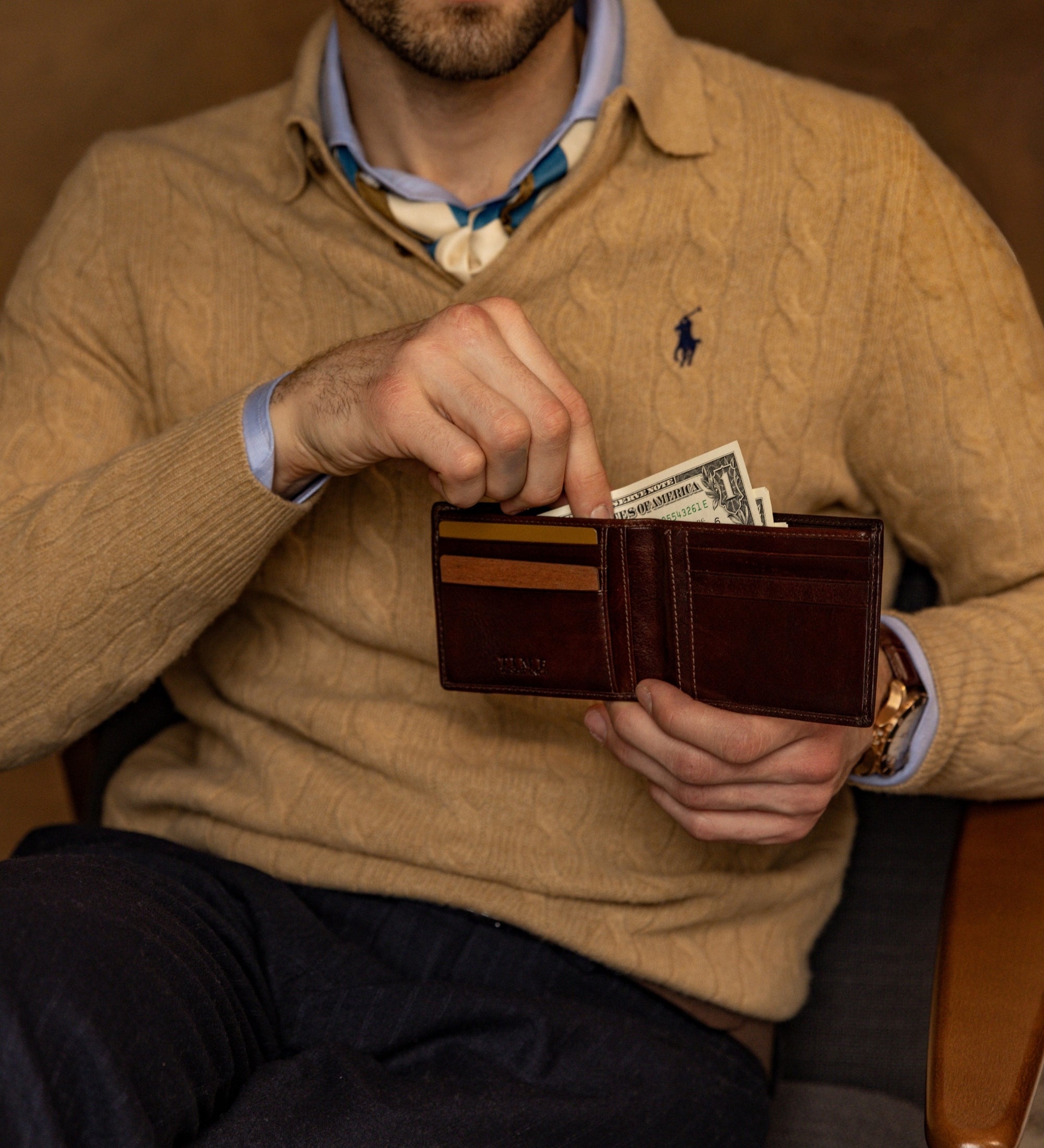 Skórzany portfel składany - The Getaway