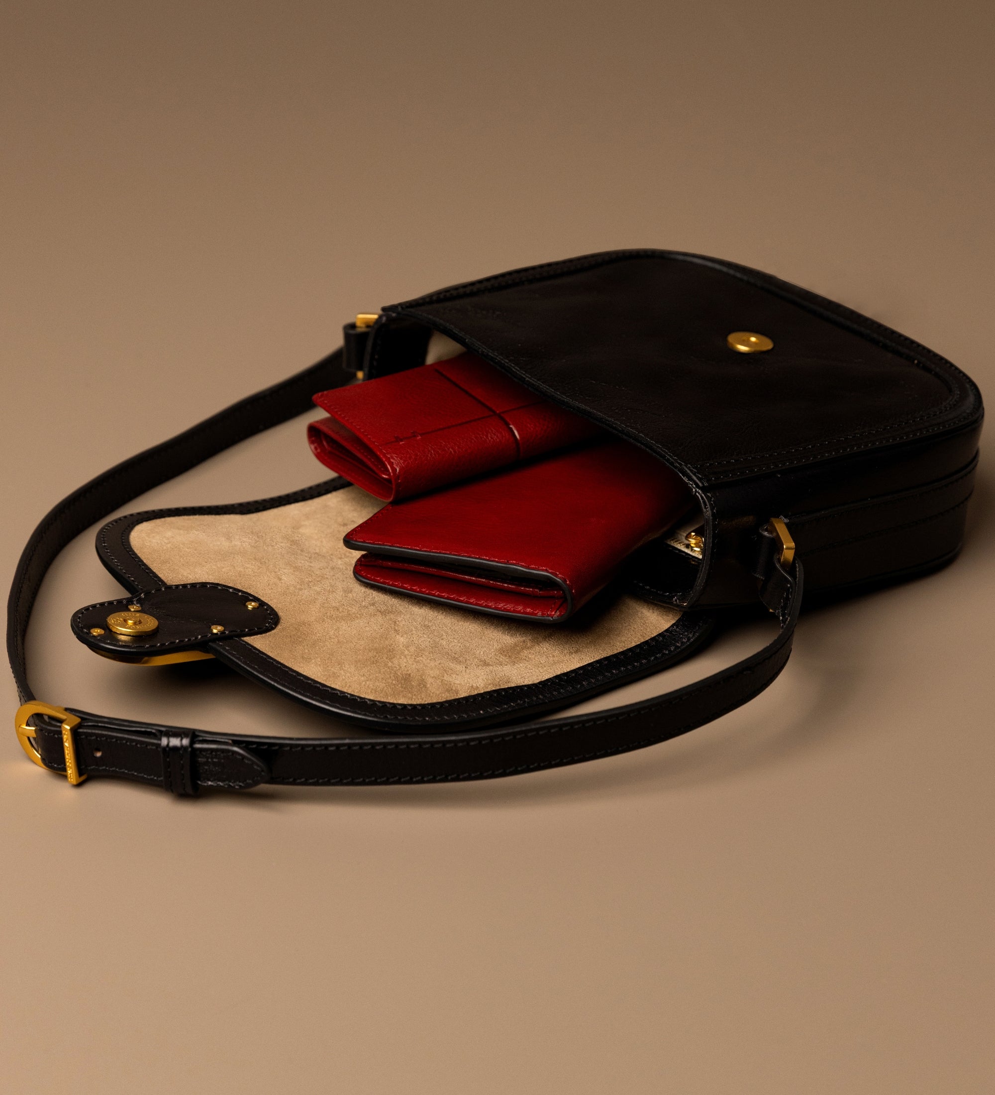 Skórzana torba saddle torba crossbody dla kobiet - Villette