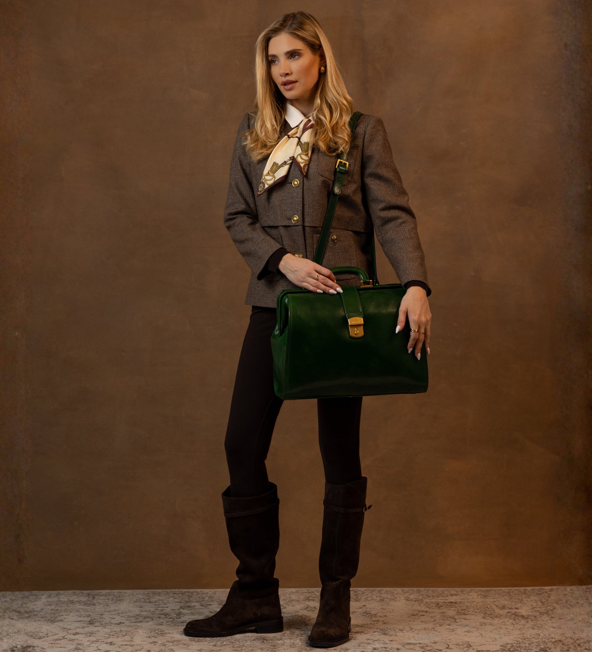 Duża skórzana torba lekarska dla kobiet - Mrs Dalloway