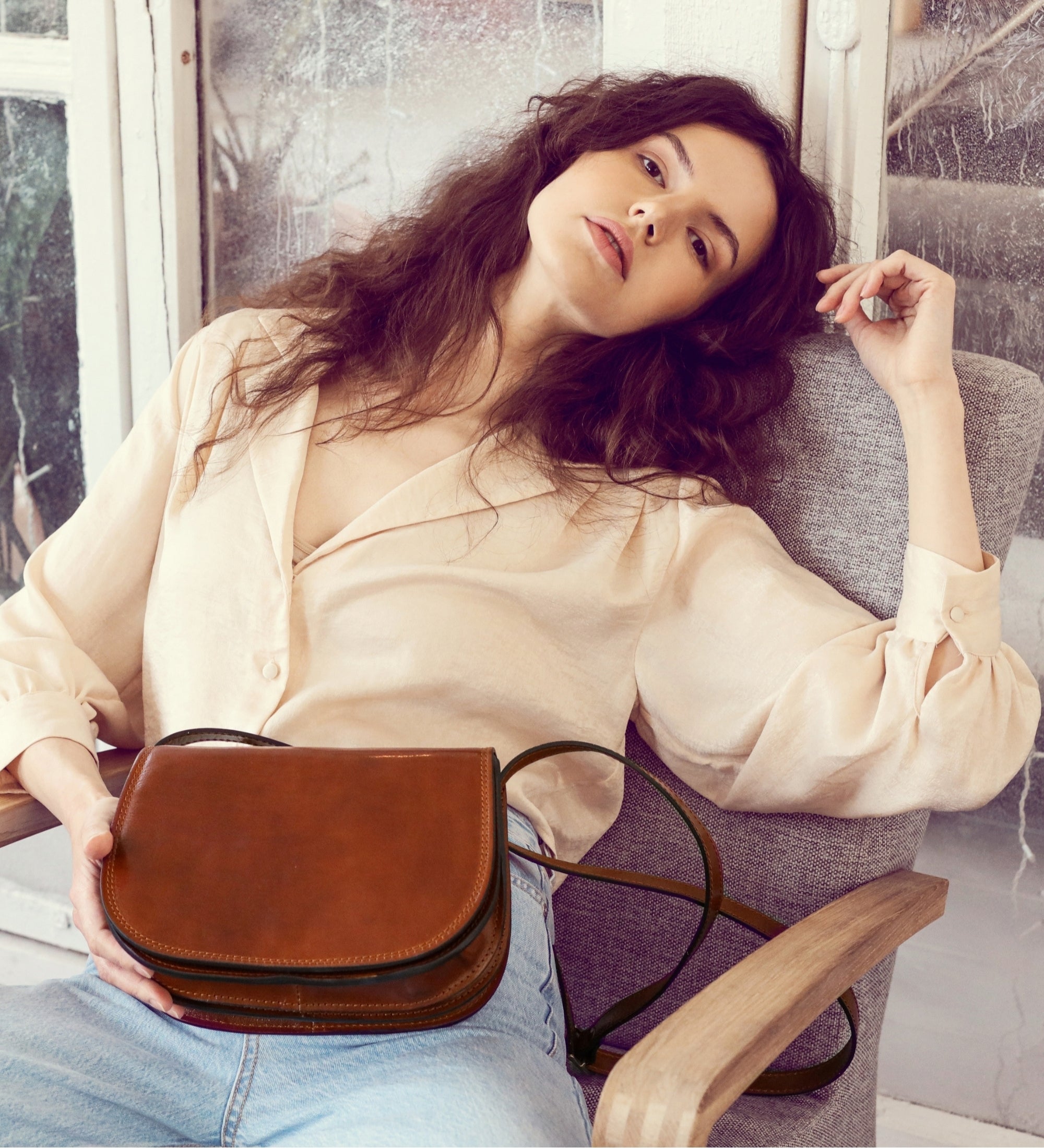 Skórzana torba saddle torba crossbody dla kobiet - Moonfleet