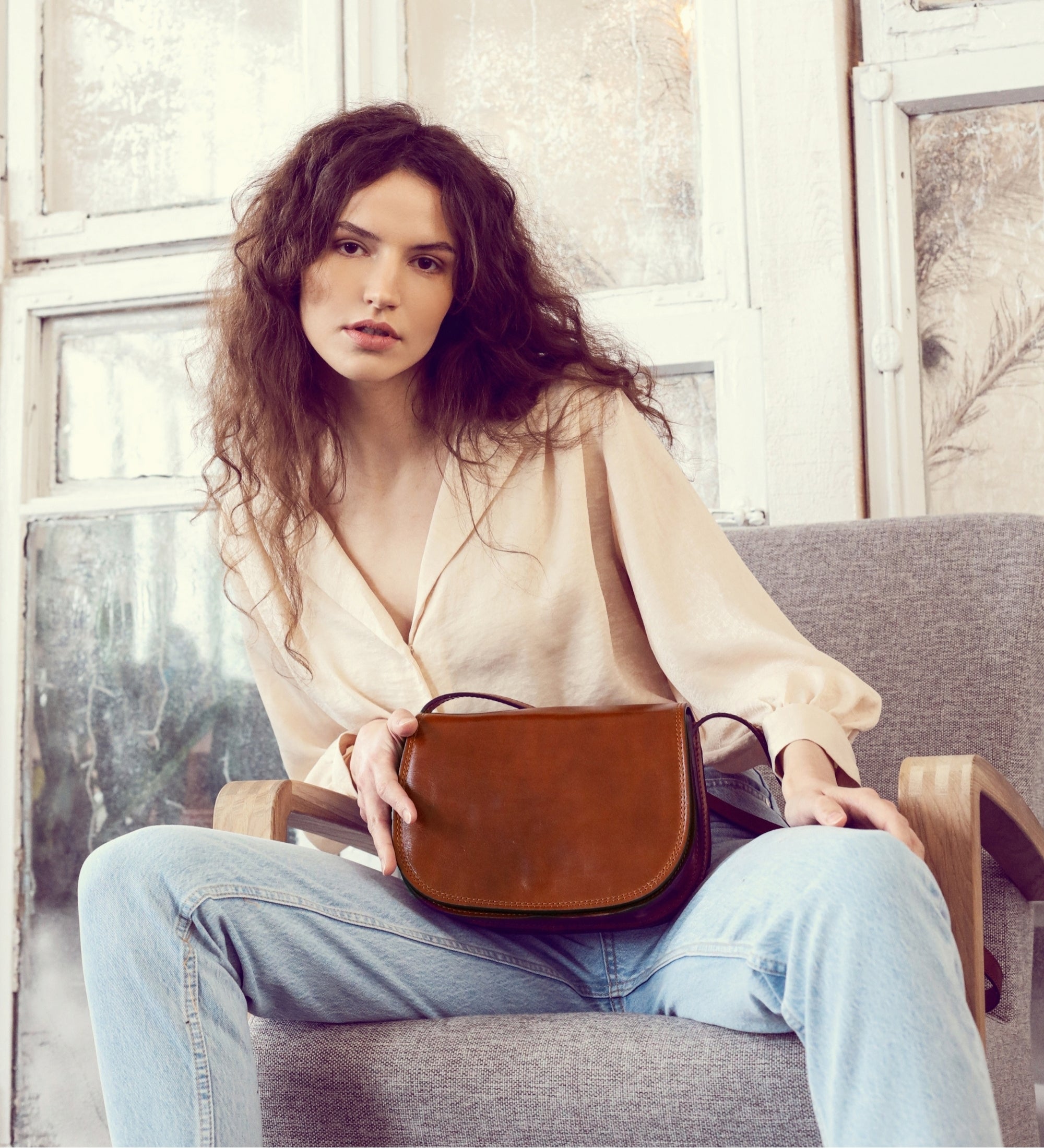 Skórzana torba saddle torba crossbody dla kobiet - Moonfleet