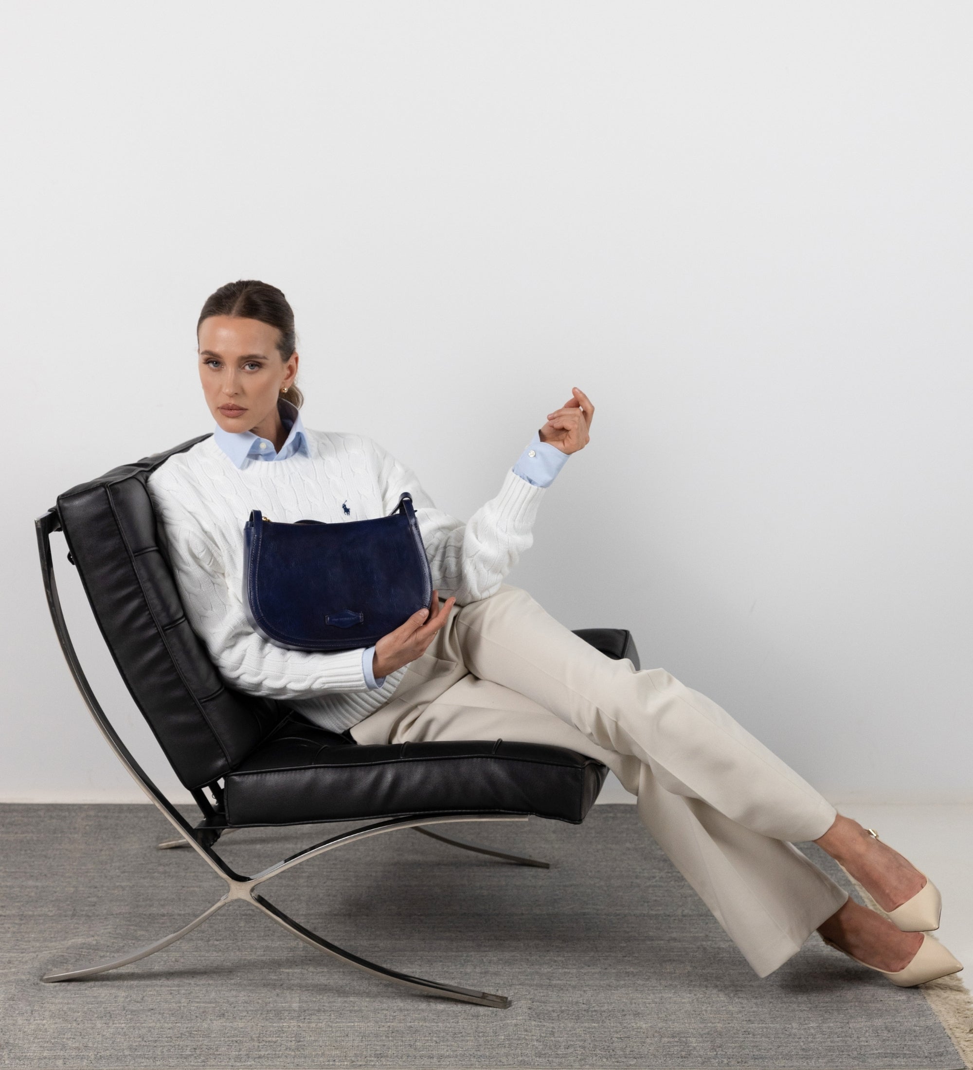 Skórzana torba typu hobo dla kobiet - La Noia