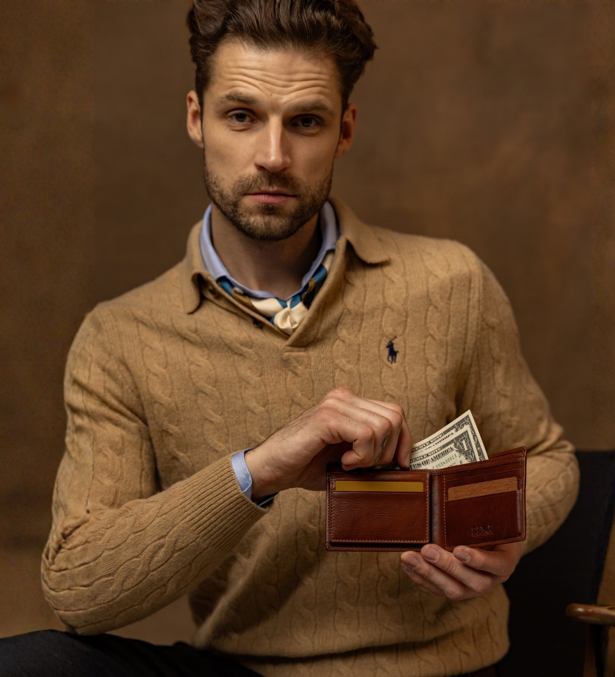 Skórzany portfel składany - Poetic Justice