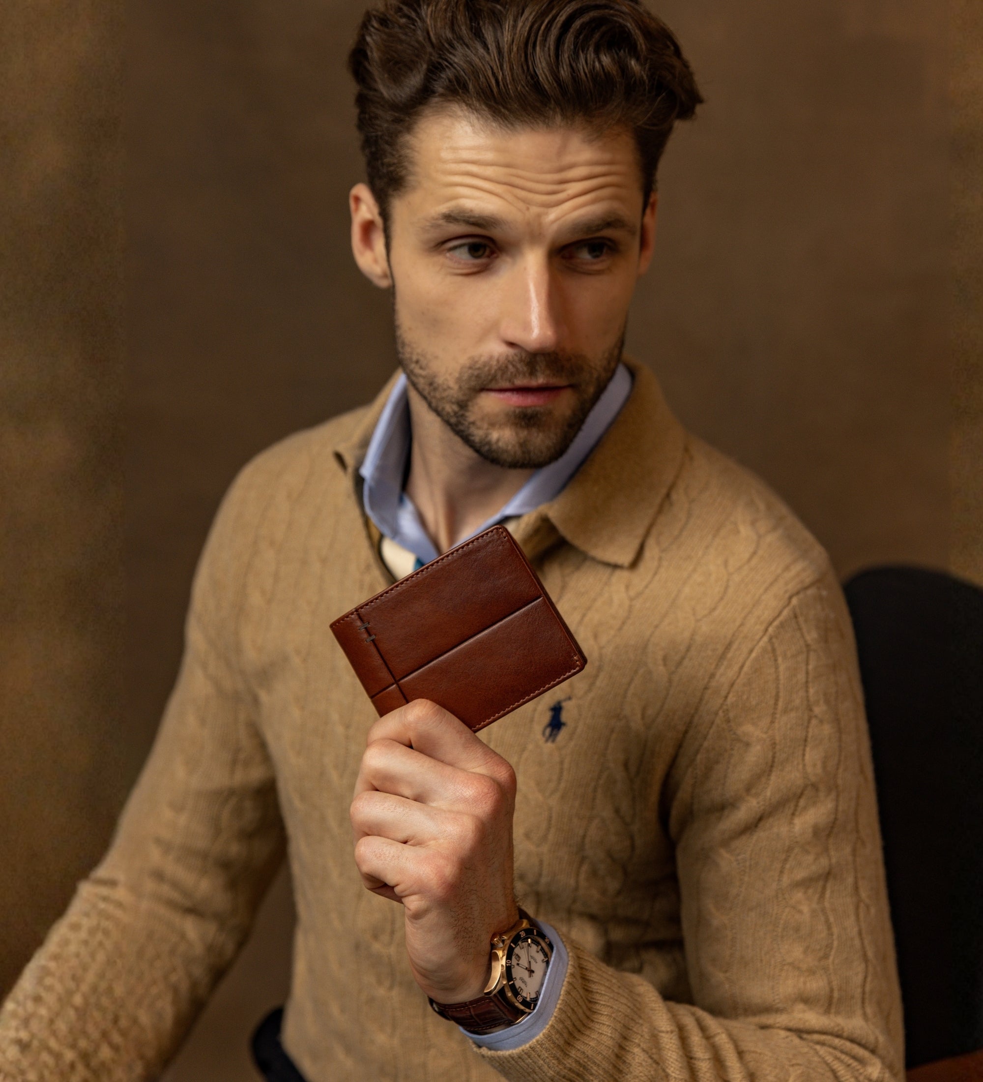 Skórzany portfel składany - Poetic Justice