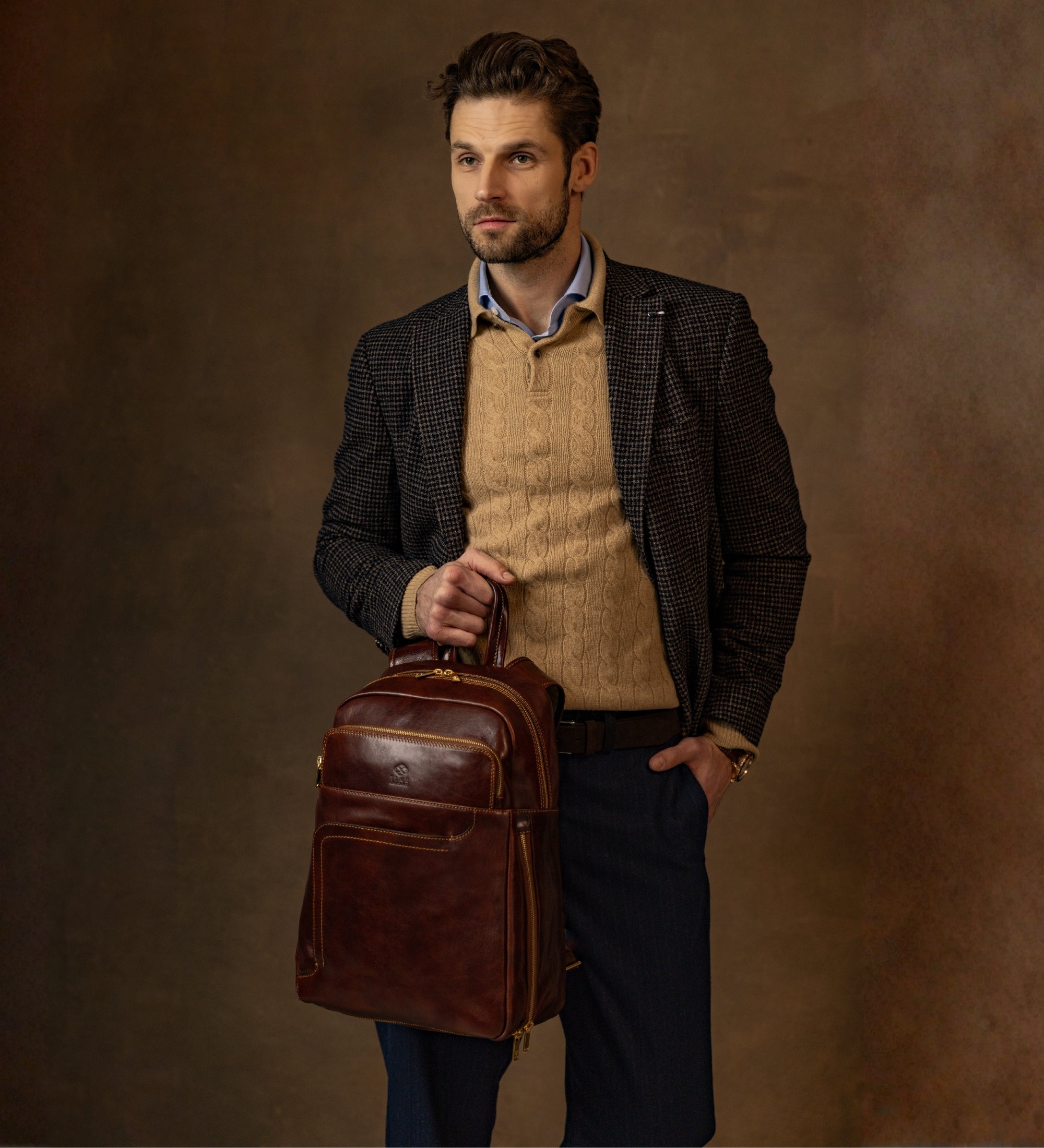 Duży plecak skórzany - L.A. Confidential